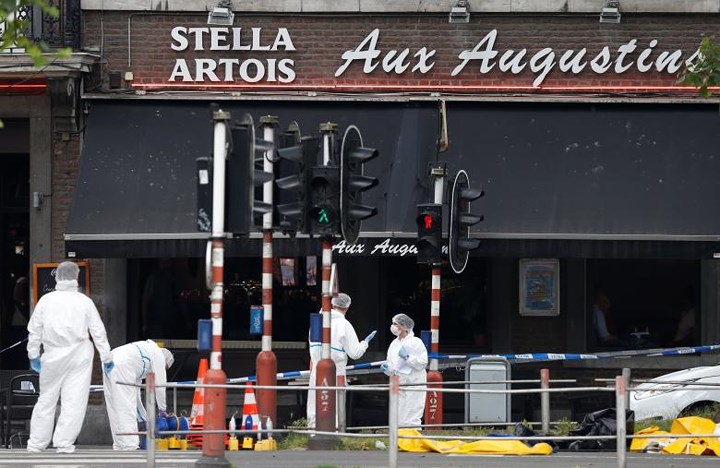 Hiện trường tấn công khủng bố tại Bỉ làm 3 người thiệt mạng